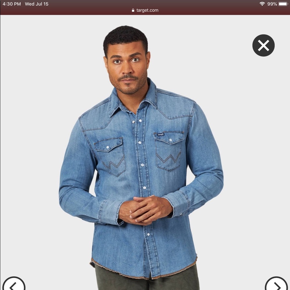 TWO FOR ONE BRAND NEW Wrangler Western Jean Shirt